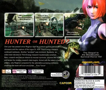 Dino Crisis 2 (ES) box cover back